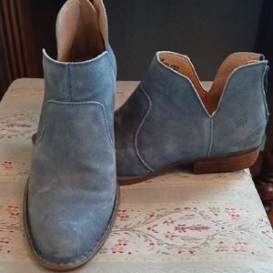 Born Women's Blue Suede Ankle Boots